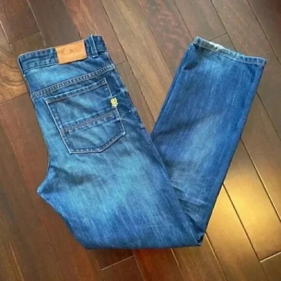 Tommy Hilfiger Jeans Slim Straight  Leg Dark Blue Denim Boys Size 18 - Picture 16 of 16
